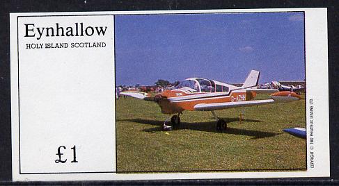 Eynhallow 1982 Light Aircraft #3 imperf souvenir sheet (£1 value) unmounted mint, stamps on aviation