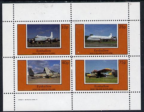 Eynhallow 1982 Aircraft #4 perf  set of 4 values (10p to 75p) unmounted mint , stamps on , stamps on  stamps on aviation