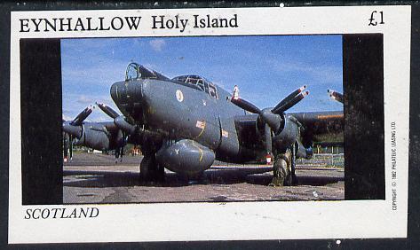 Eynhallow 1982 Aircraft #4 imperf souvenir sheet (£1 value) unmounted mint, stamps on aviation