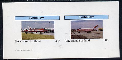 Eynhallow 1982 Aircraft #2 imperf  set of 2 values (40p & 60p) unmounted mint, stamps on aviation