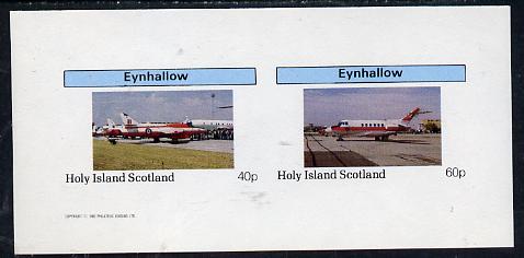 Eynhallow 1982 Aircraft #2 imperf  set of 2 values (40p & 60p) unmounted mint, stamps on , stamps on  stamps on aviation