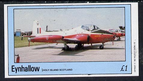 Eynhallow 1982 Aircraft #2 imperf souvenir sheet (£1 value) unmounted mint, stamps on aviation
