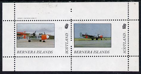 Bernera 1982 Aircraft #03 perf  set of 2 values (40p & 60p) unmounted mint, stamps on , stamps on  stamps on aviation