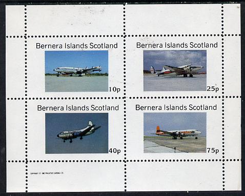 Bernera 1982 Aircraft #04 perf  set of 4 values (10p to 75p) unmounted mint, stamps on aviation