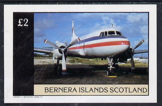Bernera 1982 Aircraft #04 imperf deluxe sheet (£2 value) unmounted mint, stamps on aviation