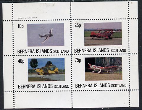 Bernera 1982 Aircraft #05 perf  set of 4 values (10p to 75p) unmounted mint, stamps on aviation