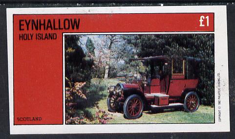 Eynhallow 1982 Vintage Cars #6 imperf souvenir sheet (£1 value) unmounted mint, stamps on cars