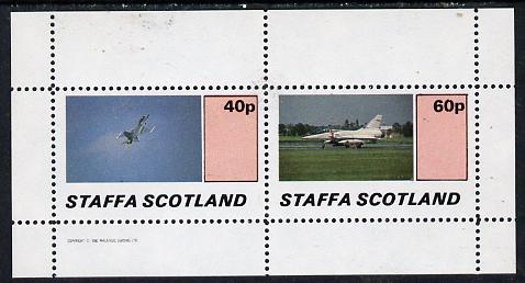 Staffa 1982 Jets #3 perf  set of 2 values (40p & 60p) unmounted mint, stamps on , stamps on  stamps on aviation