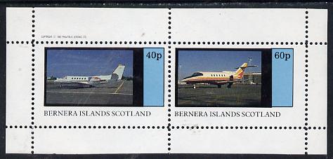 Bernera 1982 Jets perf  set of 2 values (40p & 60p) unmounted mint, stamps on aviation