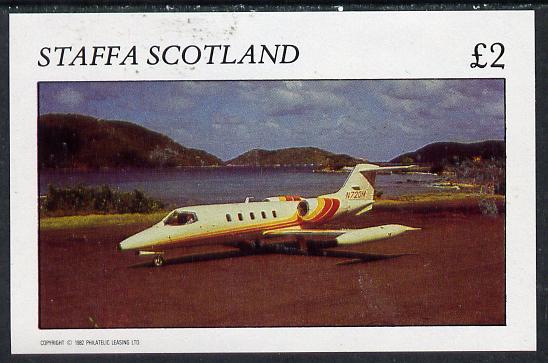 Staffa 1982 Jets #1 imperf deluxe sheet (£2 value) unmounted mint, stamps on aviation