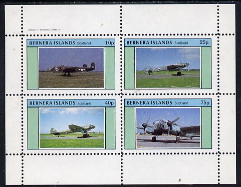 Bernera 1982 WW2 Aircraft perf  set of 4 values (10p to 75p) unmounted mint, stamps on , stamps on  stamps on aviation, stamps on  stamps on  ww2 , stamps on  stamps on 