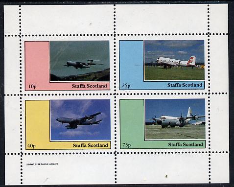 Staffa 1982 Aircraft #5 perf  set of 4 values unmounted mint, stamps on , stamps on  stamps on aviation