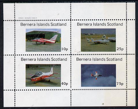 Bernera 1982 Aircraft #06 perf  set of 4 values (10p to 75p) unmounted mint, stamps on , stamps on  stamps on aviation