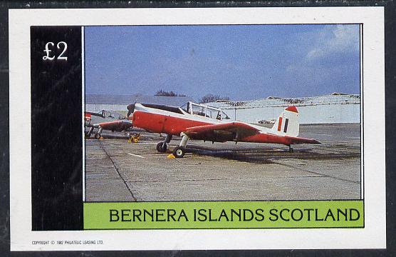 Bernera 1982 Aircraft #06 imperf deluxe sheet (£2 value) unmounted mint, stamps on aviation