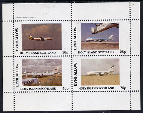 Staffa 1982 Airliners #1 perf  set of 4 values (10p to 75p) unmounted mint, stamps on , stamps on  stamps on aviation