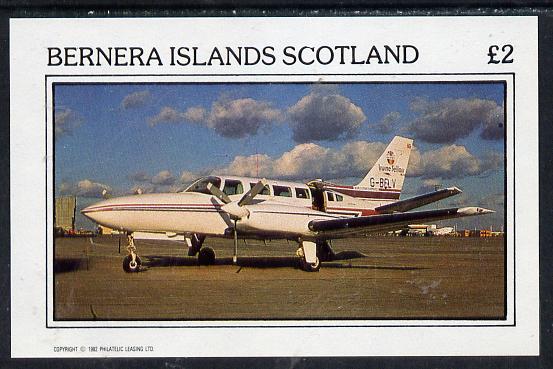 Bernera 1982 Aircraft #07 imperf deluxe sheet (Â£2 value) unmounted mint, stamps on aviation