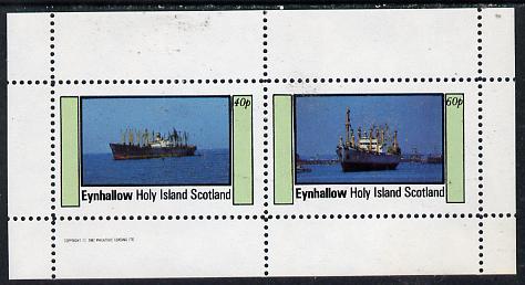 Eynhallow 1982 Merchant Ships perf  set of 2 values (40p & 60p) unmounted mint, stamps on ships