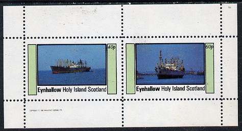 Eynhallow 1982 Merchant Ships perf  set of 2 values (40p & 60p) unmounted mint, stamps on , stamps on  stamps on ships