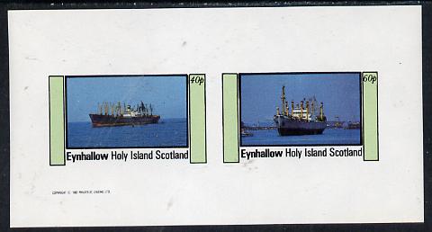 Eynhallow 1982 Merchant Ships imperf  set of 2 values (40p & 60p) unmounted mint, stamps on , stamps on  stamps on ships