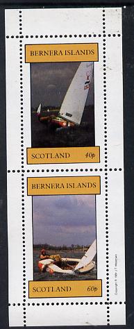 Bernera 1981 Yachts #1 perf  set of 2 values (40p & 60p) unmounted mint, stamps on , stamps on  stamps on ships    yachts      sailing