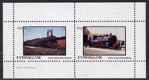 Eynhallow 1982 Steam Locos #14 perf  set of 2 values (40p & 60p) unmounted mint, stamps on , stamps on  stamps on railways