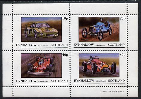 Eynhallow 1981 Racing Cars (Porche, Fiat, Ferrari & Alfa) perf  set of 4 values (10p to 75p) unmounted mint, stamps on cars    porsche    fiat    ferrari    alfa romeo