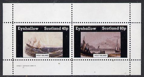 Eynhallow 1982 Paintings of Ships perf  set of 2 values (40p & 60p) unmounted mint, stamps on , stamps on  stamps on arts   ships