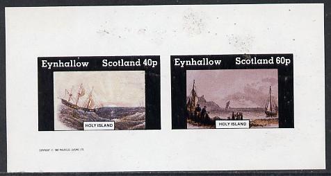 Eynhallow 1982 Paintings of Ships imperf  set of 2 values (40p & 60p) unmounted mint, stamps on , stamps on  stamps on arts   ships