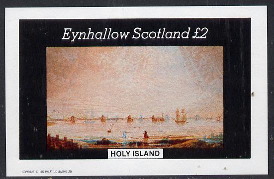 Eynhallow 1982 Paintings of Ships imperf deluxe sheet (£2 value) unmounted mint, stamps on arts   ships