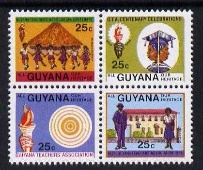 Guyana 1984 Teachers Association set of 4 unmounted mint, SG 1298-1301, stamps on education