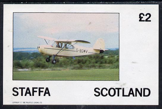 Staffa 1982 Light Aircraft #2 imperf deluxe sheet (Â£2 value) unmounted mint, stamps on , stamps on  stamps on aviation