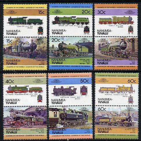 Tuvalu - Nanumea 1984 Locomotives #1 (Leaders of the World) set of 12 unmounted mint, stamps on railways