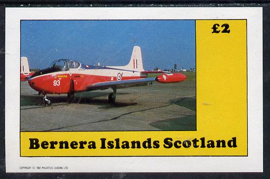 Bernera 1982 Aircraft #08 imperf deluxe sheet (£2 value) unmounted mint, stamps on aviation