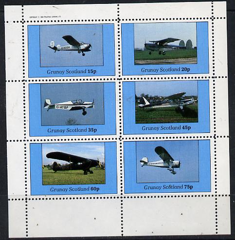 Grunay 1982 Aircraft #2 perf set of 6 values (15p to 75p) unmounted mint, stamps on , stamps on  stamps on aviation