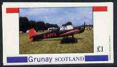 Grunay 1982 Aircraft #3 imperf souvenir sheet (Â£1 value) unmounted mint, stamps on aviation