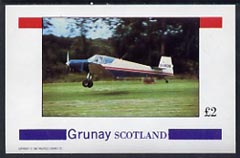 Grunay 1982 Aircraft #3 imperf deluxe sheet (£2 value) unmounted mint, stamps on aviation