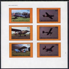 Bernera 1982 Aircraft #11 imperf set of 6 values (15p to 75p) unmounted mint, stamps on , stamps on  stamps on aviation