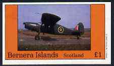 Bernera 1982 Aircraft #11 imperf souvenir sheet (£1 value) unmounted mint, stamps on aviation