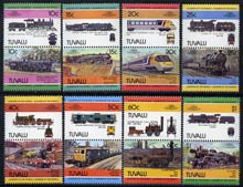 Tuvalu 1984 Locomotives #2 (Leaders of the World) set of 16 unmounted mint, SG 253-68, stamps on , stamps on  stamps on railways