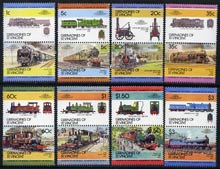 St Vincent - Grenadines 1984 Locomotives #2 (Leaders of the World) set of 16 unmounted mint SG 311-26, stamps on , stamps on  stamps on railways