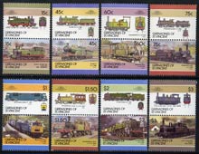 St Vincent - Grenadines 1986 Locomotives #6 (Leaders of the World) set of 16 unmounted mint SG 443-58, stamps on , stamps on  stamps on railways