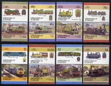 St Vincent - Grenadines 1986 Locomotives #6 (Leaders of the World) set of 16 unmounted mint SG 443-58, stamps on railways