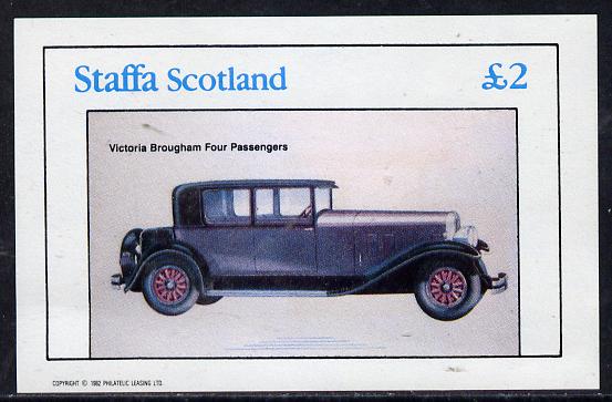 Staffa 1982 Cars #2 imperf deluxe sheet (£2 value) unmounted mint, stamps on cars