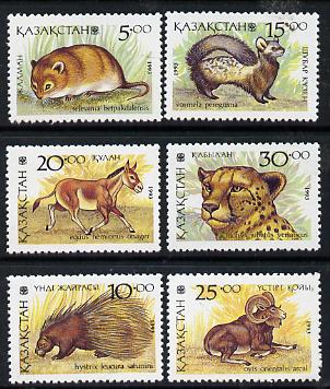 Kazakhstan 1993 Animals complete perf set of 6 unmounted mint SG 29-34, stamps on , stamps on  stamps on animals