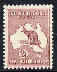 Australia 1935 Kangaroo & Map 2s maroon (die II) unmounted mint, SG 134*, stamps on , stamps on  stamps on animals    kangaroo, stamps on  stamps on  kg5 , stamps on  stamps on maps, stamps on  stamps on 