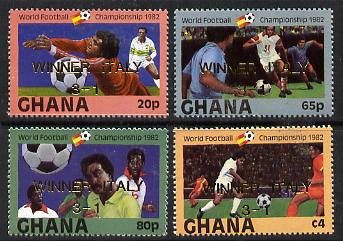 Ghana 1983 Italy's Victory in Football World Cup (P14.5) set of 4 unmounted mint, SG 1023-26*, stamps on , stamps on  stamps on football, stamps on  stamps on sport