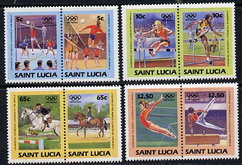 St Lucia 1984 Olympics (Leaders of the World) set of 8 unmounted mint (SG 727-34)