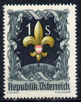 Austria 1951 Boy Scout Jamboree unmounted mint Mi 966, SG 1231, stamps on , stamps on  stamps on scouts
