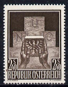 Austria 1956 Admission of Austria into UN, Mi 1025, SG 1282, stamps on , stamps on  stamps on united-nations