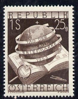 Austria 1953 Stamp Day (Globe), Mi 995, SG 1252